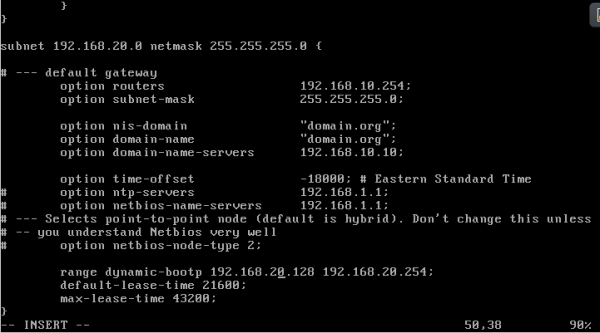 Linux/CentOS配置DHCP服务器实现单网卡多网段分配地址 - 16